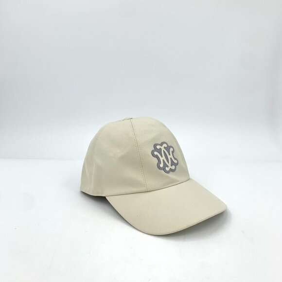 HERMES Beige Cotton Baseball Cap With Gray Logo Size 56 Made In France main image 6
